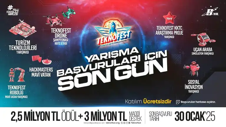 SON DAKİKA: TEKNOFEST KKTC Başvuruları Bugün Bitiyor!